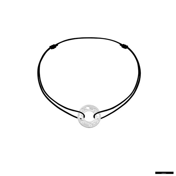 Pulse White Gold and Diamond Cord Bracelet